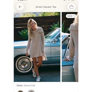 Free People Off-the-Shoulder Jensen Sweater in Beige